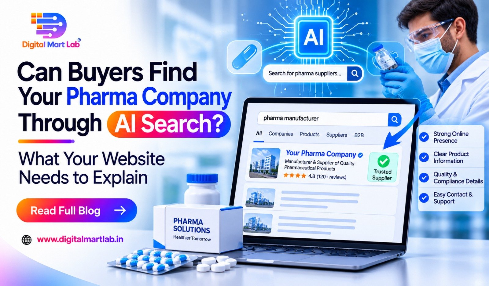 Can Buyers Find Your Pharma Company Through AI Search? What Your Website Needs to Explain