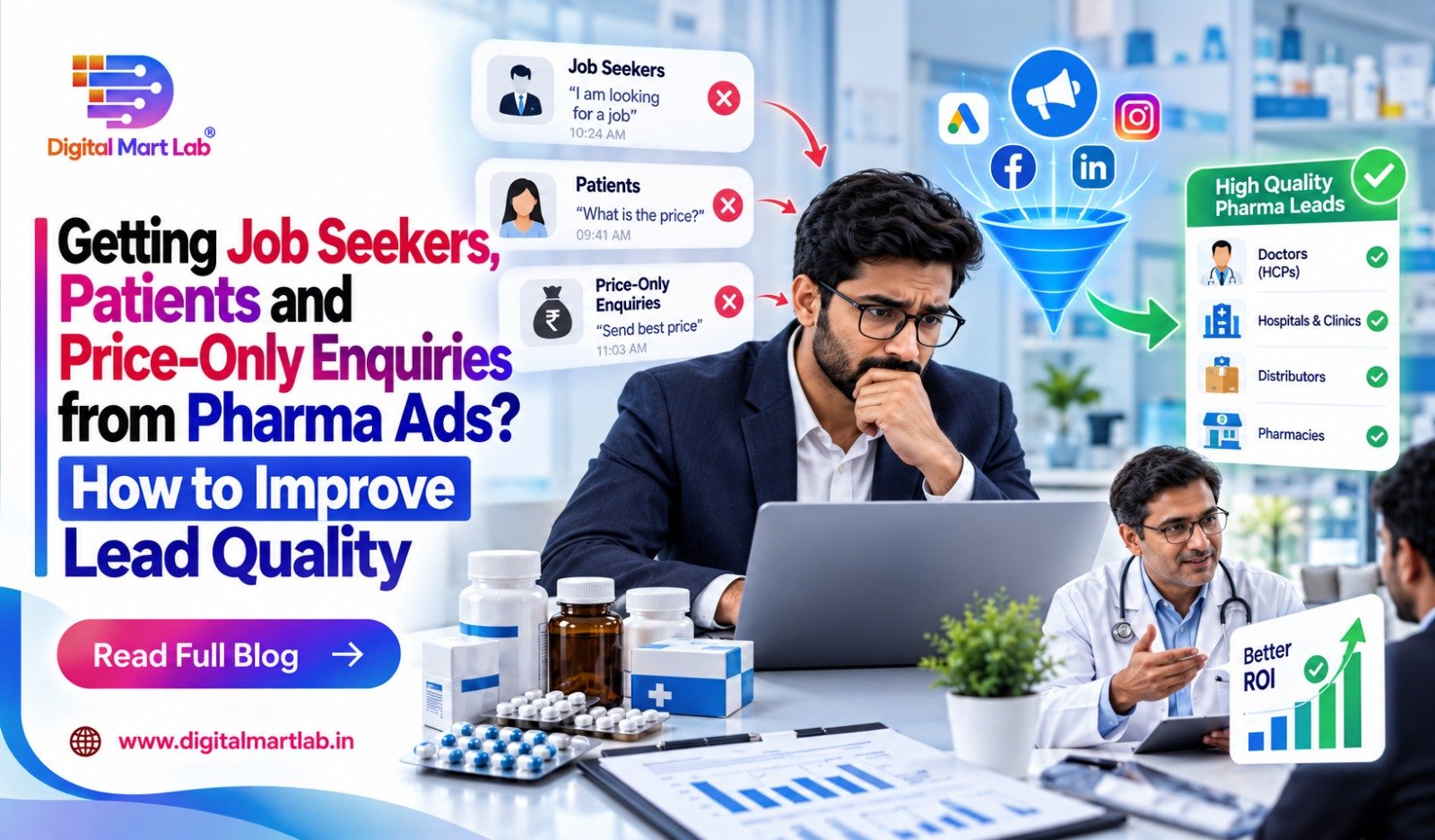 Getting Job Seekers, Patients and Price-Only Enquiries from Pharma Ads? How to Improve Lead Quality