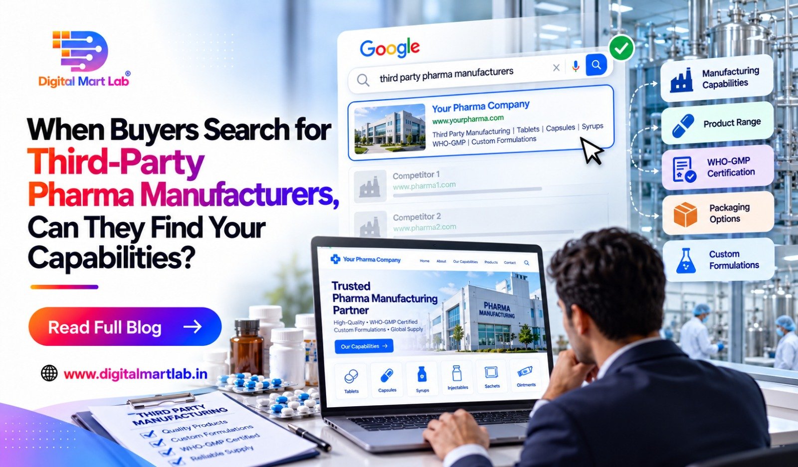 When Buyers Search for Third-Party Pharma Manufacturers, Can They Find Your Capabilities