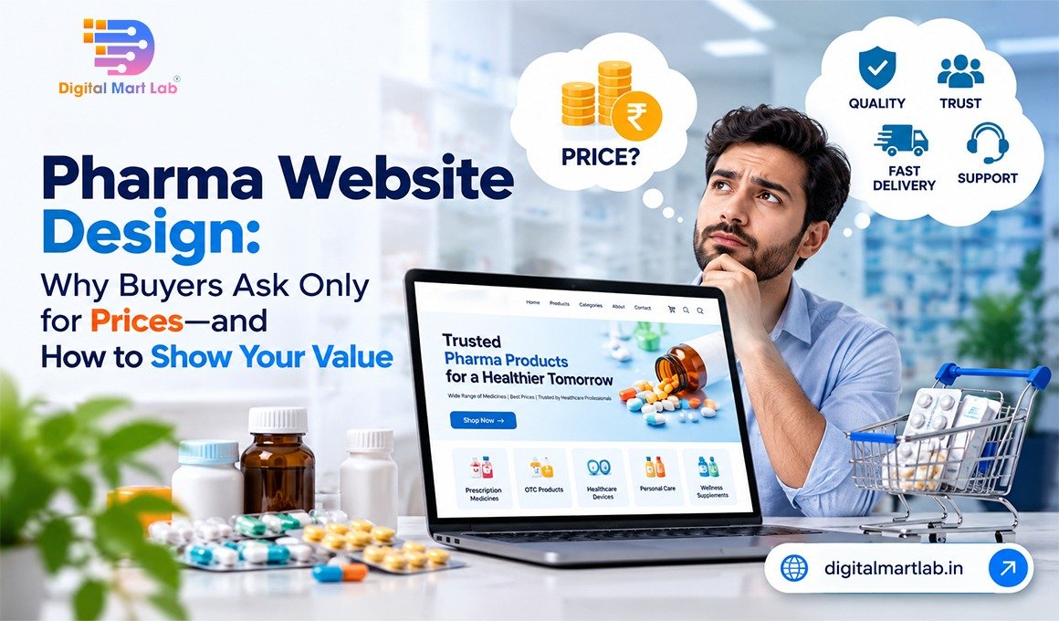 Pharma Website Design: Why Buyers Ask Only for Prices—and How to Show Your Value